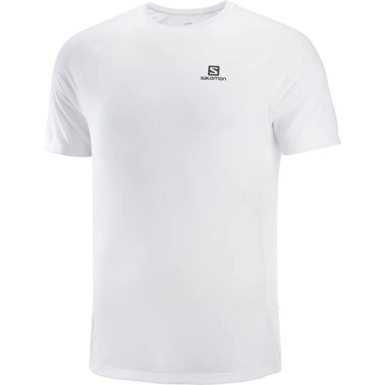 Camiseta Salomon Cross Rebel Corta Sleeve Hombre Blancos | MX JZSA936